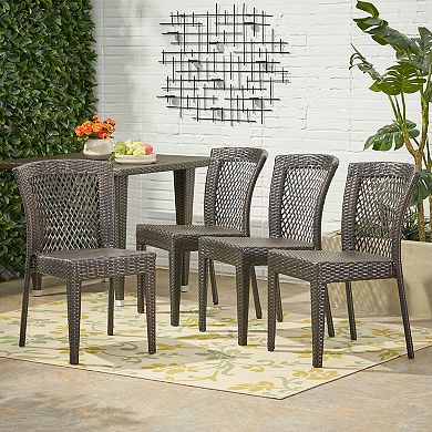 Dusk Outdoor Wicker Chair Set by Christopher Knight Home