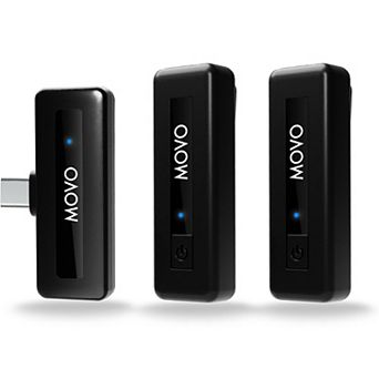 Movo Wireless Mini UC Duo Ultracompact Rechargeable Wireless Lavalier Microphone System for Android