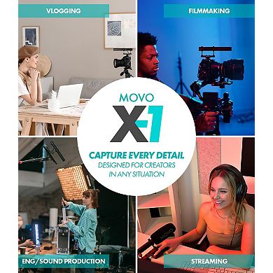 Movo X1 Supercardioid Shotgun Microphone for DSLR, Smartphones, and Computers