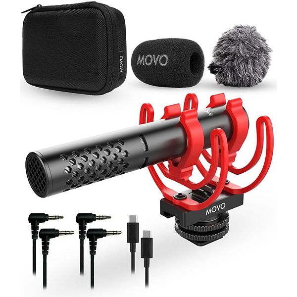 Movo X1-Mini Video Shotgun Mic - Supercardioid Microphone for