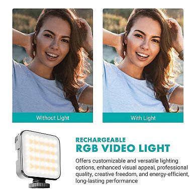 Movo iVlogger-PRO+MV-T5 Vlogging Kit for iPhone/Android Smartphones with Mic, Light, Tripod