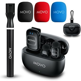 Movo NanoMic Wireless Lavalier Microphone for Camera (3.5mm) w/WMX-HM2 Wireless Mic Handle