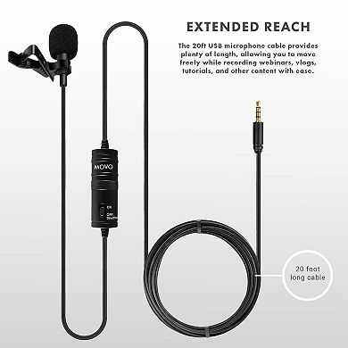 Movo Universal USB Computer Microphone for Computers