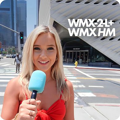 Movo WMX-2-L Wireless Lavalier Microphone for iPhone/Lightning Devices with WMX-HM Handheld Adapter