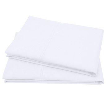 California Design Den Authentic 100% Organic Cotton Pillowcases Set of 2 - Cool and Crisp Percale