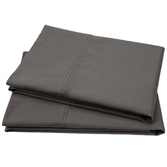 California Design Den Authentic 100% Organic Cotton Pillowcases Set of 2 - Cool and Crisp Percale