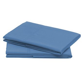 California Design Den Authentic 100% Organic Cotton Pillowcases Set of 2 - Cool and Crisp Percale