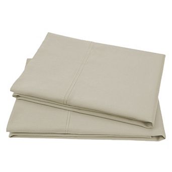 California Design Den 100% Organic Cotton Pillowcases Set of 2 - Crisp Percale