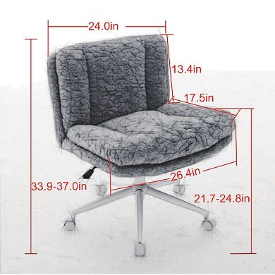 Thick Padded Office Chair Swivel Desk Chair with Adjustable Height