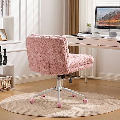 Thick Padded Office Chair Swivel Desk Chair with Adjustable Height