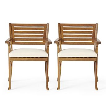 Hermosa Outdoor Acacia Wood Dining Chair (Set of 2) by Christopher Knight Home