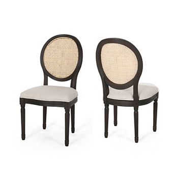 Govan Wooden Dining Chairs with Cushions (Set of 2) by Christopher Knight Home