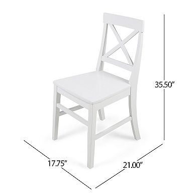 Christopher Knight Home Roshan Farmhouse Acacia Wood Dining Chairs (Set of 2)