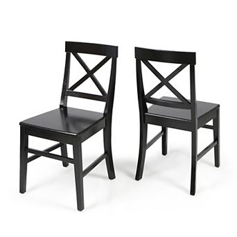 Christopher Knight Home Roshan Farmhouse Acacia Wood Dining Chairs (Set of 2)