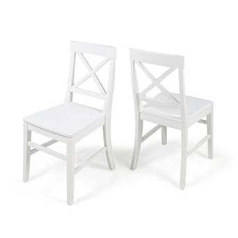 Christopher Knight Home Roshan Farmhouse Acacia Wood Dining Chairs (Set of 2)