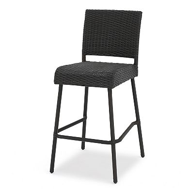 Neal Outdoor Wicker Bar Stools by Christopher Knight Home