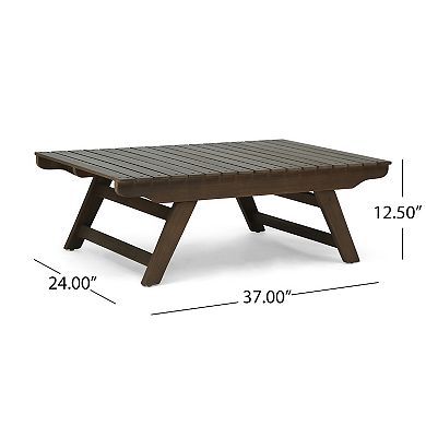 Sedona Outdoor Wooden Coffee Table by Christopher Knight Home