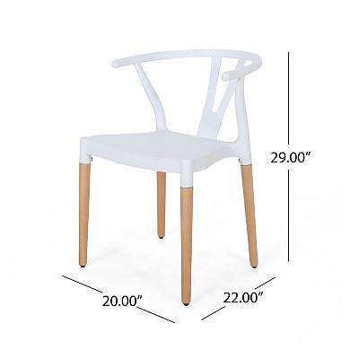 Mountfair Modern Wood Leg Dining Chairs (Set of 2) by Christopher Knight Home