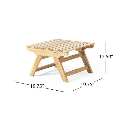Sedona Outdoor Wooden Side Table by Christopher Knight Home