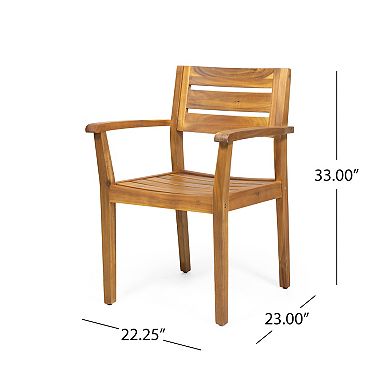 Stamford Acacia Wood Dining Chair (Set of 2) by Christopher Knight Home
