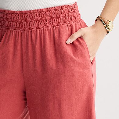 Women's Sonoma Goods For Life® Pull-On Linen Blend Pants