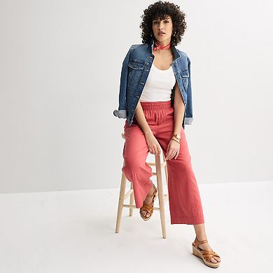 Women's Sonoma Goods For Life® Pull-On Linen Blend Pants