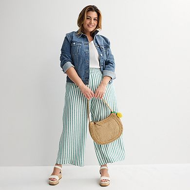 Plus Size Sonoma Goods For Life® Pull-On Ankle Linen Pants
