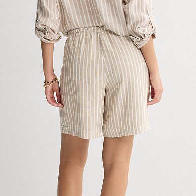 Women’s Sonoma Goods For Life® Mid Rise Linen Shorts