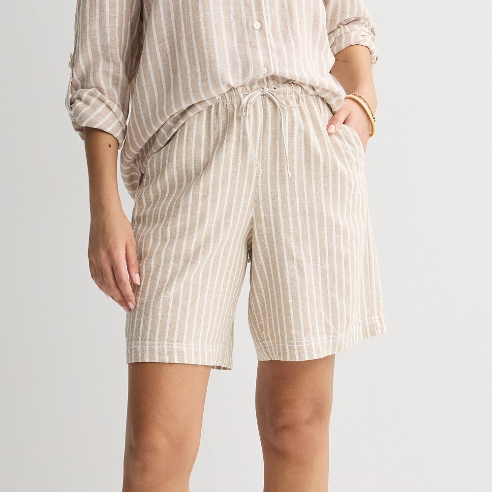 Women's Sonoma Goods For Life® Mid Rise Linen Shorts