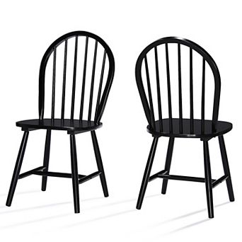 Declan Farmhouse High Back Spindle Dining Chairs (Set of 2) by Christopher Knight Home