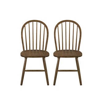 Declan Farmhouse High Back Spindle Dining Chairs (Set of 2) by Christopher Knight Home