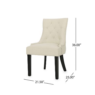 Cheney Contemporary Tufted Dining Chairs (Set of 2) by Christopher Knight Home