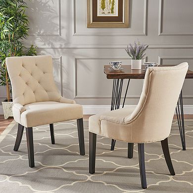 Cheney Contemporary Tufted Dining Chairs (Set of 2) by Christopher Knight Home