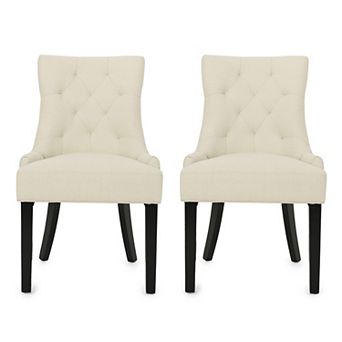 Cheney Contemporary Tufted Dining Chairs (Set of 2) by Christopher Knight Home