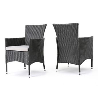Christopher Knight Home Malta Wicker Patio Armchairs (Set of 2)
