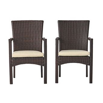 Corsica Outdoor Dining Chairs (Set of 2) by Christopher Knight Home
