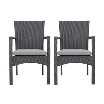 Corsica Outdoor Dining Chairs (Set of 2) by Christopher Knight Home