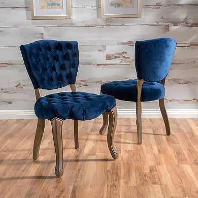 Christopher Knight Home Bates Tufted Fabric Dining Chairs (Set of 2)