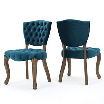 Christopher Knight Home Bates Tufted Fabric Dining Chairs (Set of 2)