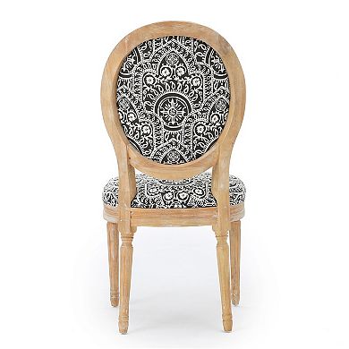 Phinnaeus Patterned Fabric Dining Chair (Set of 2) by Christopher Knight Home