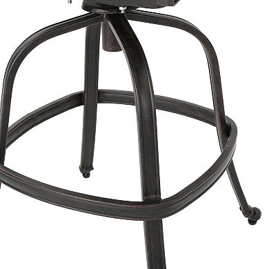 Jayden Outdoor Cast Aluminum Swivel Bar Stool (Set of 2) by Christopher Knight Home