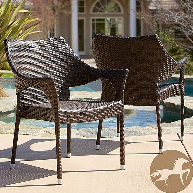 Christopher Knight Home Cliff Outdoor Wicker Chairs Set