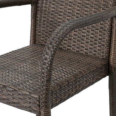 Delfina Outdoor Wicker Barstools (Set of 2) by Christopher Knight Home