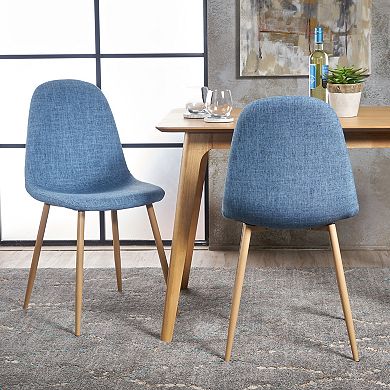 Raina Mid-century Upholstered Dining Chairs (Set of 2) by Christopher Knight Home
