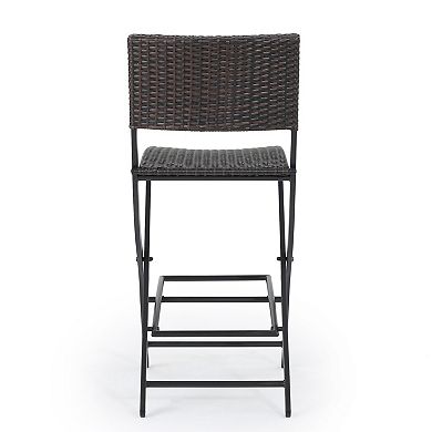 Margarita Outdoor Wicker Barstool (Set of 2) by Christopher Knight Home