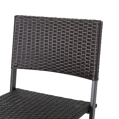 Margarita Outdoor Wicker Barstool (Set of 2) by Christopher Knight Home