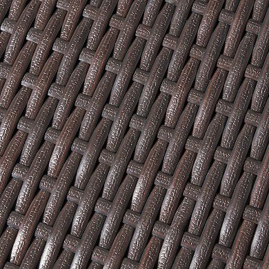 Delfina Outdoor Wicker Barstool (Set of 4) by Christopher Knight Home