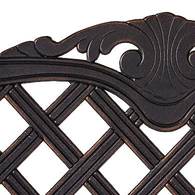 Avon Cast Aluminum Copper Outdoor Bar Stool by Christopher Knight Home