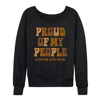 Plus Size Proud Of My People French Terry Long Sleeve Tee