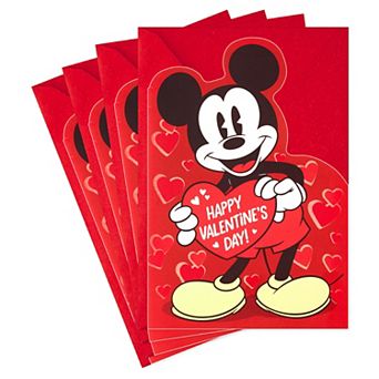 Hallmark 4 pk Disney's Mickey Mouse Valentine's Day Cards